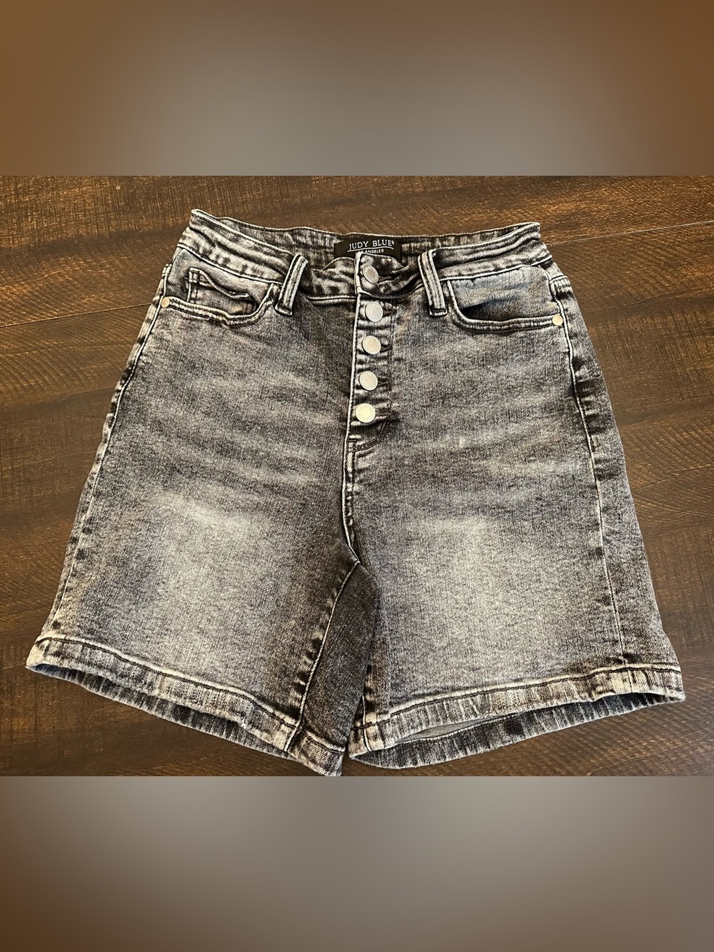 Judy Blue Black High Waisted  Jean Shorts-Medium